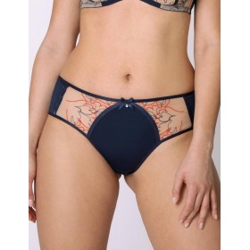 Трусы бразилиана Subtille LAILA braz, Цвет: темно-синий/бежевый, Размеры: M