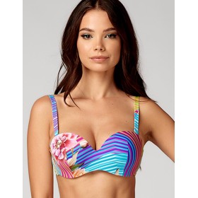 Купальный бюст-бандо с пуш-ап UNICONF CBS41 V2 SIMPLE BEAUTY, Цвет: голубой, Размеры: 70C