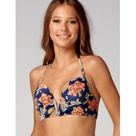 Бюстгальтер пляжный цветы UNICONF CBS48 IM18 VINTAGE ESCAPE, Цвет: темно-синий, Размеры: 70C