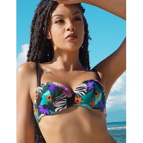 Верх купальника балконет с пуш-ап UNICONF CBS213 V1 GARDEN FANTASIES, Цвет: мульти, Размеры: 70B