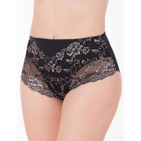 Высокие трусы слипы Elli 420 черно-серебро, Цвет: черно-серебро, Размеры: L