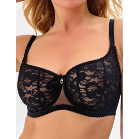 Мягкий кружевной бюстгальтер Elli 6000 черный, Цвет: черный, Размеры: 85B
