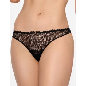 Кружевные трусы стринги Esotiq 39555 SONRISA черный, Цвет: черный, Размеры: M