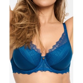Бюстгальтер балконет со съемным пуш-ап Esotiq 39571 HUDSON синий, Цвет: синий, Размеры: 70C