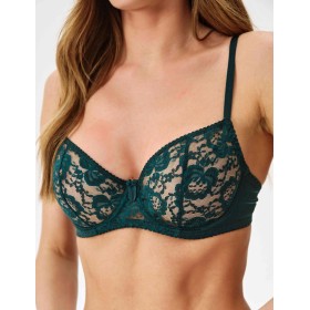 Кружевной мягкий бюстгальтер балконет Lina A 3069 сосна, Цвет: сосна, Размеры: 70D