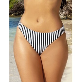 Полосатые женские плавки UNICONF CBC212 V1 GARDEN FANTASIES, Цвет: черно-белый, Размеры: M