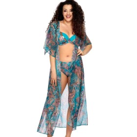 Длинная пляжная туника Ava PAREO 008 SHIRT, Цвет: туркус, Размеры: S/M