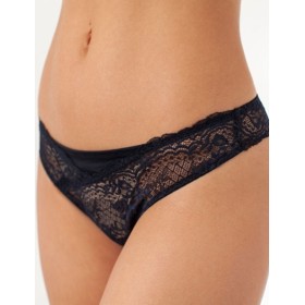 Кружевные трусы-бразилиана Coquette Revue DOLCE 67095B, Цвет: синий, Размеры: XS