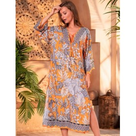 Туника пляжная Mia-Amore MADAGASCAR 1798, Цвет: оранжевый, Размеры: 4XL/5XL