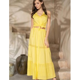 Комплект топ + юбка Mia-Amore ROCHELLE 1612 лимонный, Цвет: лимонный, Размеры: 2XL