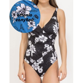 Слитный купальник цветы Sielei FL50 ottanio, Цвет: ottanio (голубой), Размеры: 75B