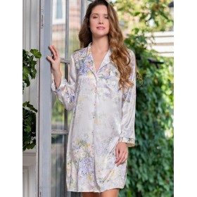 Рубашка шелковая длинная Mia-Amore LILIANNA 3257, Цвет: молочный, Размеры: XL