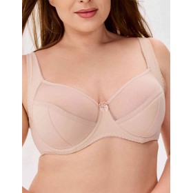 Бюстгальтер полумягкий с подкроем Novella 152 серебристый пион, Цвет: серебристый пион, Размеры: 75D