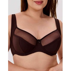 Бюстгальтер полумягкий с подкроем Novella 152 шоколад, Цвет: шоколад, Размеры: 75D
