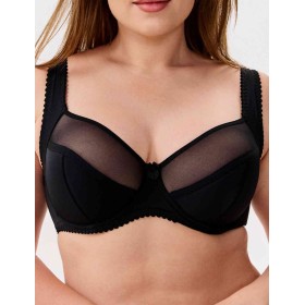 Бюстгальтер полумягкий с подкроем Novella 152 черный, Цвет: черный, Размеры: 75G