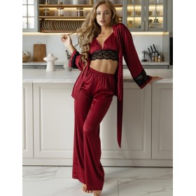 Домашний брючный комплект 5senses 7234 бордовый, Цвет: бордовый, Размеры: L