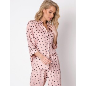 Пижама женская с брюками Aruelle LAUREN 22/23, Цвет: розовый/черный, Размеры: XL