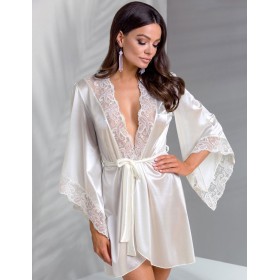 Атласный пеньюар CASMIR INOE PEIGNOIR, Цвет: экрю, Размеры: L/XL