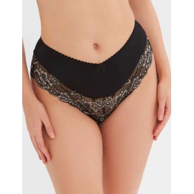 Трусы женские Elli 520 черно-серебро, Цвет: черно-серебро, Размеры: L