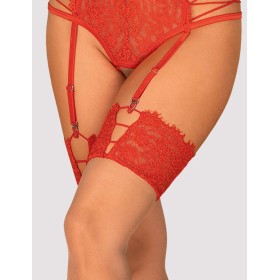 Чулки под пояс Obsessive REDIOSA STOCKING, Цвет: телесный, Размеры: L/XL