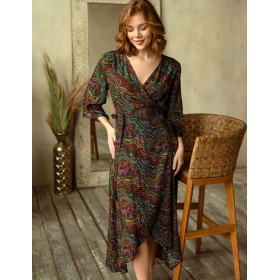 Длинное домашнее платье Mia-Mia REINA 16473, Цвет: коричневый, Размеры: S