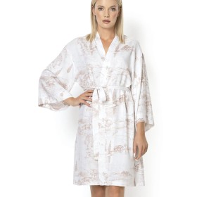 Короткий халат из вискозы Nipplex CAMERON, Цвет: капучино, Размеры: L