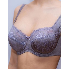 Полумягкий бюстгальтер с широкими бретелями Albina L LAVENDER 8090, Цвет: чайка/лаванда, Размеры: 95G