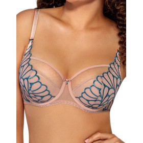 Бюстгальтер полумягкий Ava ANGEL WINGS 1927 PU туркус, Цвет: телесный+туркус, Размеры: 70E