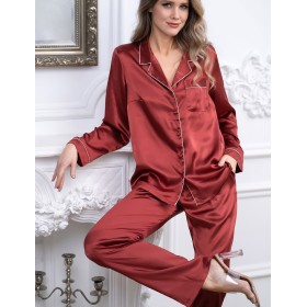 Пижама атласная Mia-Mella JULIA 8736 паприка, Цвет: паприка, Размеры: XS