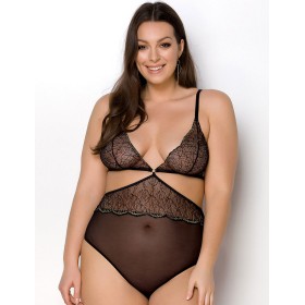 Откровенное боди Passion AMBERLY BODY black, Цвет: черный, Размеры: 6XL/7XL
