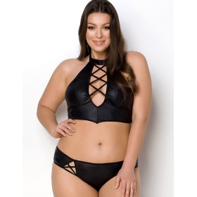 Дерзкий комплект Passion NANCY BIKINI, Цвет: черный, Размеры: 4XL/5XL