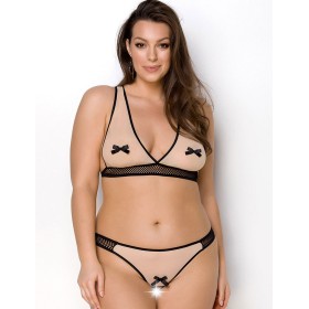 Сексуальный комплект Passion VIENA SET beige, Цвет: бежевый, Размеры: 6XL/7XL
