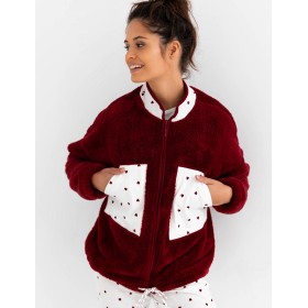Теплая толстовка Sensis SIMONETTE BLEZER, Цвет: бордовый, Размеры: L/XL