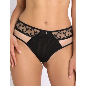 Трусы бразилиана Subtille ADELINA brazilian, Цвет: черный+телесный, Размеры: M