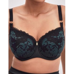 Бюстгальтер полупоролон Alles MOON PU, Цвет: черный, Размеры: 65G