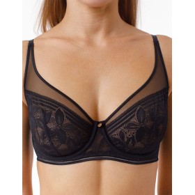 Мягкий кружевной бюстгальтер Coquette Revue IMPRESSIVE 81109-06, Цвет: черный, Размеры: 70C
