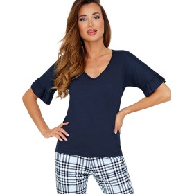 Пижамный комплект из хлопка Donna LORETTA pyjamas blue, Цвет: синий, Размеры: S