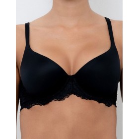 Бюстгальтер балконет Lormar MOUSSE PIZZO nero, Цвет: nero (черный), Размеры: 85D