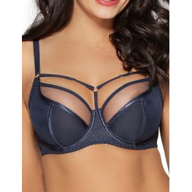 Мягкий бюстгальтер с декоративными бретелями Ava PROTEA 1923 M темно-синий, Цвет: темно-синий, Размеры: 95C