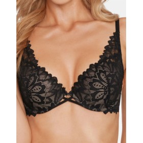 Бюстгальтер кружевной пуш-ап Esotiq TIARA 40156 черный, Цвет: черный, Размеры: 75D