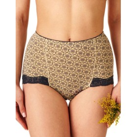 Комплект высоких трусов слипов Key LPM 753 B22 (2 шт), Цвет: бежевый+черный, Размеры: M