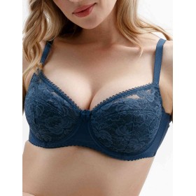 Бюстгальтер с плотной чашкой  Misstyle 2508 / 508 французский синий, Цвет: французский синий, Размеры: 95D