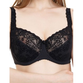 Бюстгальтер полумягкий с флок напылением Simona M 900 бархат черный, Цвет: бархат черный, Размеры: 70H