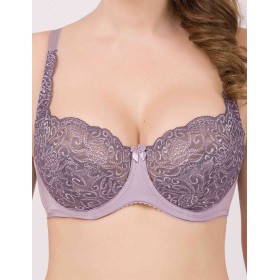 Бюстгальтер полумягкий биколор Simona M 900 серо-туман, Цвет: серо-туман, Размеры: 75E