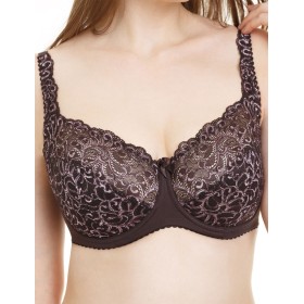 Бюстгальтер полумягкий биколор Simona M 900 шоколад-золото, Цвет: шоколад-золото, Размеры: 75E