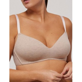 Хлопковый бюстгальтер без косточек Ysabel Mora 10062 LAPURESA бежевый, Цвет: бежевый, Размеры: 75D