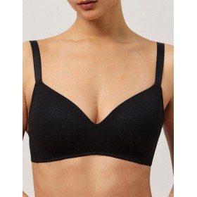 Хлопковый бюстгальтер без косточек Ysabel Mora 10062 LAPURESA черный, Цвет: черный, Размеры: 90D