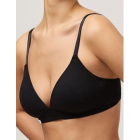 Хлопковый бюстгальтер без косточек Ysabel Mora 10067 LAPURESA черный, Цвет: черный, Размеры: 70B
