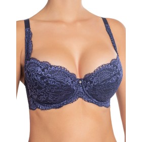 Бюстгальтер балконет пуш-ап Nikol Djumon 132 10 темно-синий, Цвет: темно-синий, Размеры: 70C