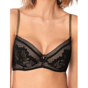 Бюстгальтер балконет съемный пуш-ап Nipplex ZARA P-UP черный, Цвет: черный, Размеры: 70E